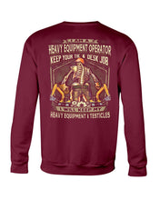 Load image into Gallery viewer, Heavy Equipment Operator Black T-Shirt Sweatshirt