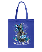 Load image into Gallery viewer, Diabetes Awareness Skull Custom Graphic Tee Basketweave Tote Bag