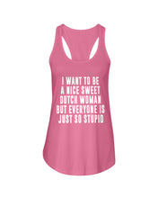 Load image into Gallery viewer, Dutch Woman Sweet Quote Name T-Shirt Ladies Flowy Tank
