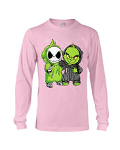 Load image into Gallery viewer, Cute Little Jack Skellington Grinch Best Friend Christmas Gift Shirt Unisex Long Sleeve