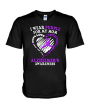 Load image into Gallery viewer, Alzheimer Awareness Daughter For Mom T-Shirt Guys V-Neck