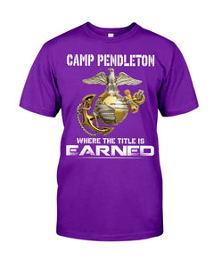 Camp Pendleton Earned Black T-Shirt Guys Tee