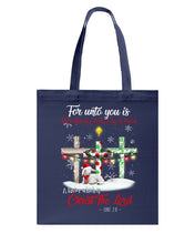 Load image into Gallery viewer, Savior Christ The Lord Gift For Christmas Gift T-Shirt Basketweave Tote Bag