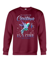 Load image into Gallery viewer, All I Want For Christmas Is A Cure Stop Diabetes Sweatshirt