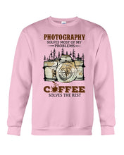 Load image into Gallery viewer, Solve Most Problems Camera Map Photography T-Shirt Sweatshirt