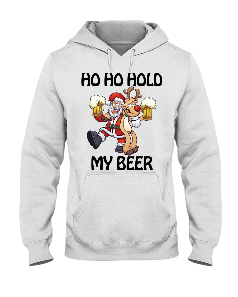 Santa Claus Funny Hold My Bear Christmas Gift For Friends Hoodie