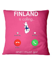 Load image into Gallery viewer, Finland Is Calling Funny Elf Christmas T-Shirt Pillow Cover
