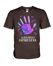 Load image into Gallery viewer, Alzheimers Awareness T-Shirt Guys V-Neck