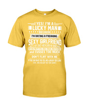 Load image into Gallery viewer, Lucky Man Have Sexy Girlfriend Gift For Couple Tee Guys Tee