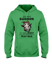 Load image into Gallery viewer, My Inner Heifer Doesn&#39;t Play Nice Funny Quote T-Shirt Hoodie