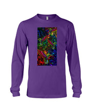 Load image into Gallery viewer, Hummingbird Cosmic Light Color Black T-Shirt Unisex Long Sleeve