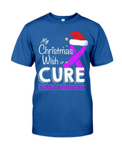 Load image into Gallery viewer, Epilepsy Awareness - My Christmas Wish Is A Cure Guys Tee