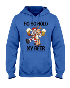 Santa Claus Funny Hold My Bear Christmas Gift For Friends Hoodie