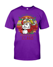 Load image into Gallery viewer, Santa Claus Beer Gift For Christmas Black T-Shirt Guys Tee