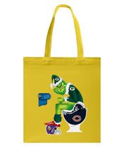 Load image into Gallery viewer, Grinch Green Bay Packers Funny Tee Basketweave Tote Bag