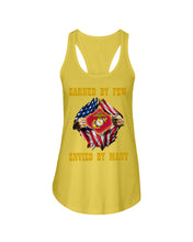 Load image into Gallery viewer, Earned By Few Envied By Many Black T-Shirt Ladies Flowy Tank