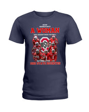 Load image into Gallery viewer, Woman Loves Ohio States Buckeyes American Football Ncaa 2019 T-Shirt Ladies Tee