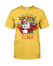 Load image into Gallery viewer, Santa Claus Beer Gift For Christmas Black T-Shirt Guys Tee