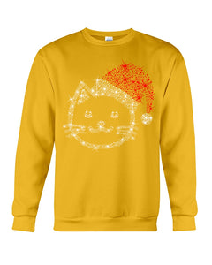 Cute Cat Face Christmas Gift For Cat Lovers T-Shirt Sweatshirt