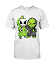 Load image into Gallery viewer, Cute Little Jack Skellington Grinch Best Friend Christmas Gift Shirt Guys Tee