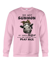 Load image into Gallery viewer, My Inner Heifer Doesn&#39;t Play Nice Funny Quote T-Shirt Sweatshirt