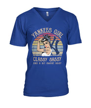 Load image into Gallery viewer, Yankees Girl Classy Sassy Funny Gift T-Shirt Guys V-Neck