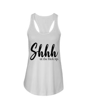 Load image into Gallery viewer, Shut The F Funny Quote T-Shirt Ladies Flowy Tank
