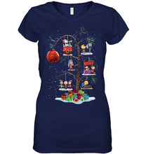Load image into Gallery viewer, Christmas Gift On Tree Gift For Family T-Shirt Ladies V-Neck