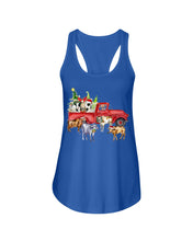 Load image into Gallery viewer, Merry Christmas In Town Cow Lovers Gift For Farmers Ladies Flowy Tank