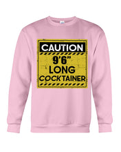 Load image into Gallery viewer, Caution 9&#39;6&#39;&#39; Long Cocktainer Black T-Shirt Sweatshirt