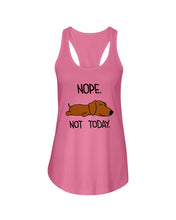 Load image into Gallery viewer, Dachshund Nope Not Today For Dachshunds Lovers Ladies Flowy Tank