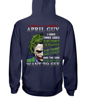 Load image into Gallery viewer, April Guy Joker Quiet Sweet Funny Crazy Black T-Shirt Hoodie