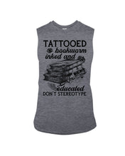 Load image into Gallery viewer, Tattooed Bookwarm Inked And Educated T-Shirt Unisex Long Sleeve