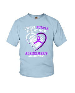 Alzheimer Awareness Daughter For Mom T-Shirt Youth Tee