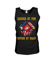 Load image into Gallery viewer, Earned By Few Envied By Many Black T-Shirt Unisex Tank Top
