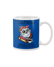 Load image into Gallery viewer, Cute Owl Read Books And Drink Coffee Funny T-Shirt Mug