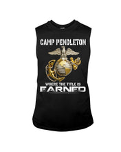 Load image into Gallery viewer, Camp Pendleton Earned Black T-Shirt Unisex Long Sleeve