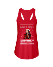 Load image into Gallery viewer, Demi Lovato All I Want For Christmas Is Shmoney Ladies Flowy Tank