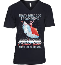 Load image into Gallery viewer, Girl Loves Reading Book And Dance Ballet Gift For Girls T-Shirt Guys V-Neck