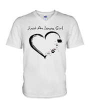 Load image into Gallery viewer, Just An Iowa Girl Guys V-Neck