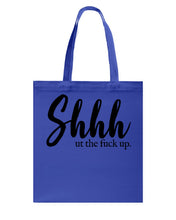 Load image into Gallery viewer, Shut The F Funny Quote T-Shirt Basketweave Tote Bag