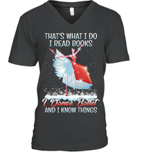 Load image into Gallery viewer, Girl Loves Reading Book And Dance Ballet Gift For Girls T-Shirt Guys V-Neck