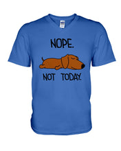 Load image into Gallery viewer, Dachshund Nope Not Today For Dachshunds Lovers Guys V-Neck