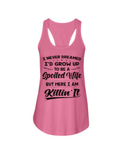 Load image into Gallery viewer, Spoiled Wife Funny Quote Family Tee Ladies Flowy Tank
