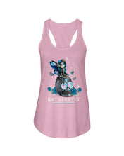 Load image into Gallery viewer, Diabetes Awareness Skull Custom Graphic Tee Ladies Flowy Tank
