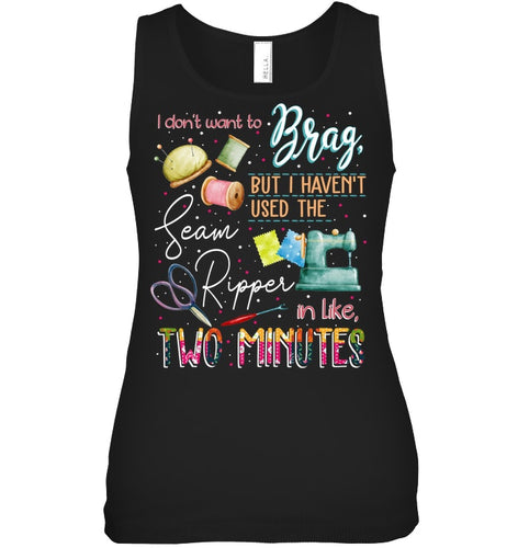 Brag Sean Ripper In Two Minutes Funny T-Shirt Ladies Flowy Tank