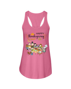 Snoopy Happy Thanksgiving T-Shirt Ladies Flowy Tank