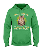 Load image into Gallery viewer, Cat Lovers T-Shirt Not Arguing Just Explaining Hoodie