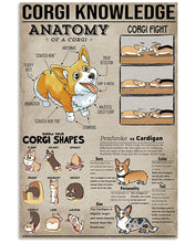 Load image into Gallery viewer, Corgi Knowledge Dogs Anatomy Vertical Poster
