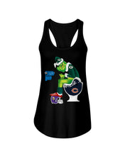 Load image into Gallery viewer, Grinch Green Bay Packers Funny Tee Ladies Flowy Tank